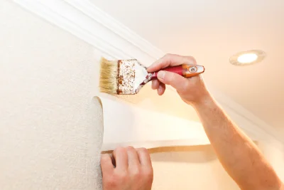 Pose de papier peint à Lablachère — revêtements muraux et toiles de verre
